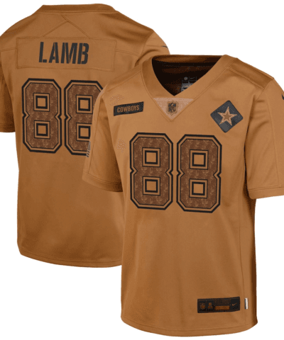 Youth Nike CeeDee Lamb Brown Dallas Cowboys 2023 Salute To Service Limited Jersey