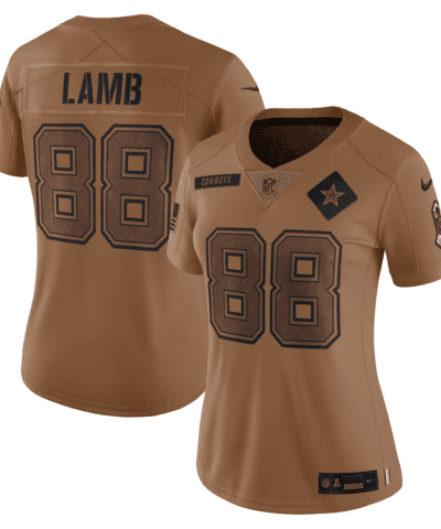 Women's Nike CeeDee Lamb Brown Dallas Cowboys 2023 Salute To Service Limited Jersey