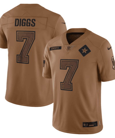 Men's Nike Trevon Diggs Brown Dallas Cowboys 2023 Salute To Service Limited Jersey