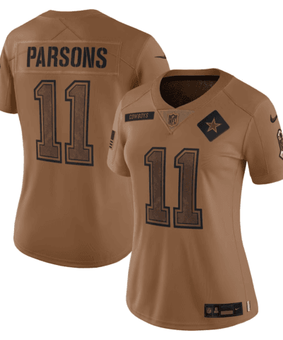 Women's Nike Micah Parsons Brown Dallas Cowboys 2023 Salute To Service Limited Jersey