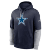 Men’s Nike Navy Dallas Cowboys 2024 Sideline Club Pullover Hoodie