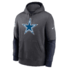 Men’s Nike Charcoal Dallas Cowboys 2024 Sideline Club Pullover Hoodie