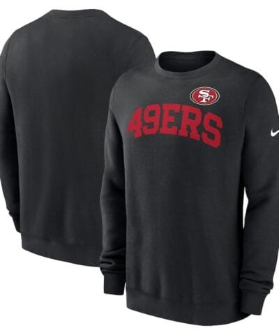 San Francisco 49ers Nike Club Pullover Sweatshirt - Black