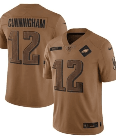 Randall Cunningham Philadelphia Eagles Nike 2023 Salute To Service Retired Player Limited Jersey – Brown