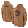 Men's Pittsburgh Steelers Nike Brown Salute To Service Club Pullover Hoodie