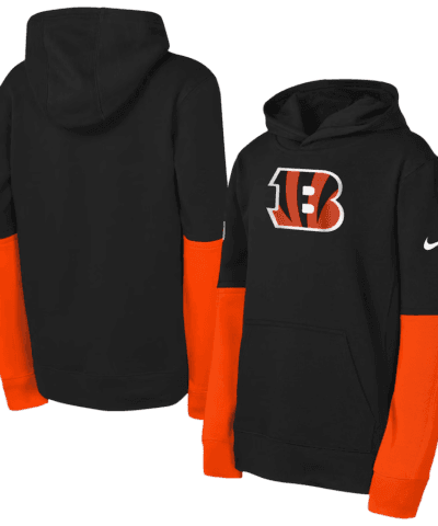 Cincinnati Bengals Nike Youth Club Pullover Hoodie - Black