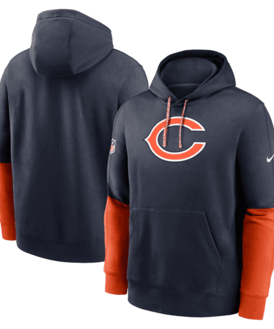 Chicago Bears Nike 2024 Sideline Club Pullover Hoodie - Navy