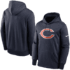 Chicago Bears Nike Fan Gear Primary Logo Therma Performance Pullover Hoodie - Navy