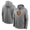 Chicago Bears Nike Rewind Club Logo Pullover Hoodie - Heather Gray
