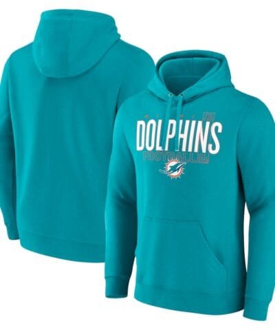 Miami Dolphins Fanatics Pylon Outline Pullover Hoodie - Aqua