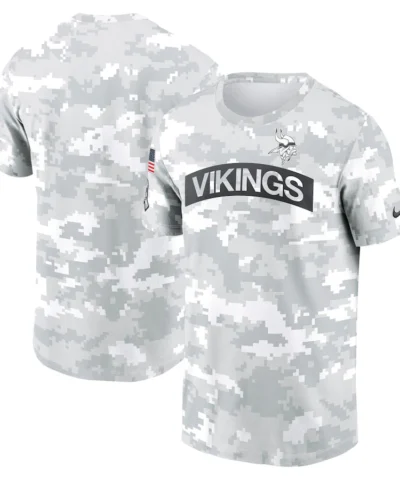 Minnesota Vikings Nike 2024 Salute To Service Performance T-Shirt - Arctic Camo