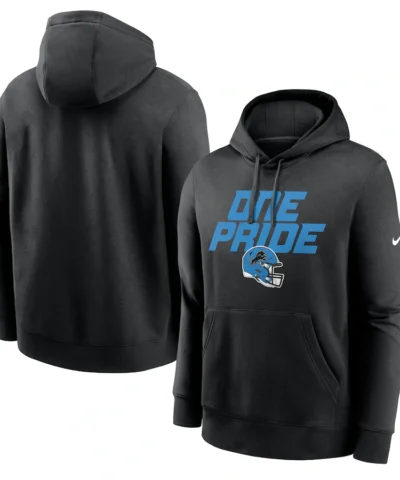 Detroit Lions Nike Club Logo Pullover Hoodie - Black
