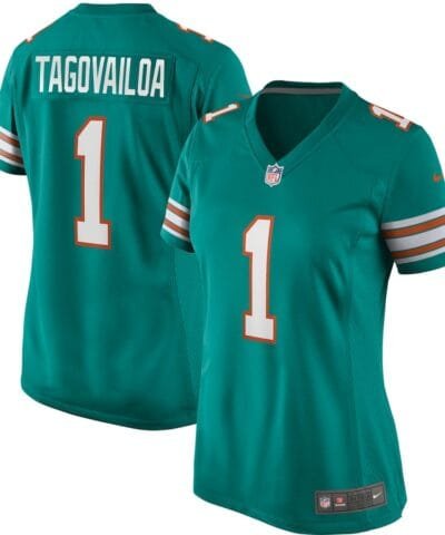 Tua Tagovailoa Miami Dolphins Nike Women's Alternate Game Jersey - Aqua