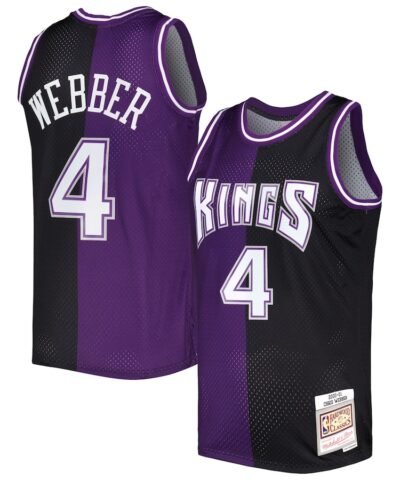 Chris Webber Sacramento Kings Mitchell & Ness Hardwood Classics 2000/01 Split Swingman Jersey - Purple/Black