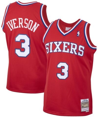 Allen Iverson Philadelphia 76ers Mitchell & Ness 2001/02 Hardwood Classics Swingman Jersey - Red
