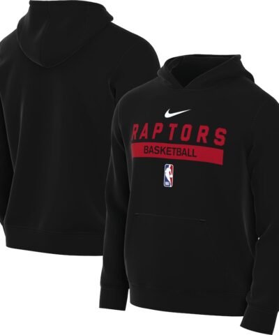 Toronto Raptors Nike 2022/23 Spotlight On-Court Practice Performance Pullover Hoodie - Black