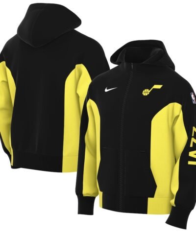 Utah Jazz Nike 2023/24 Authentic Showtime Full-Zip Hoodie - Black