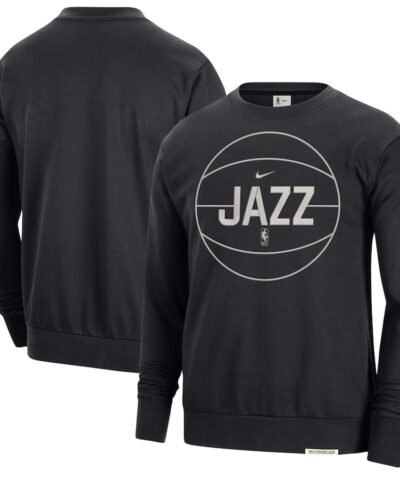 Utah Jazz Nike 2023/24 Authentic Standard Issue Travel Performance Pullover Sweatshirt - Black