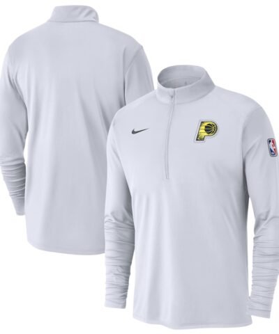 Indiana Pacers Nike 2024/25 City Edition Authentic Coaches Performance Half-Zip Top - White