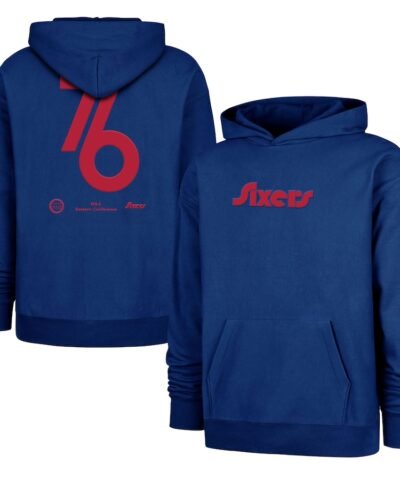 Philadelphia 76ers '47 2024/25 City Edition Double Crossover Foundation Pullover Hoodie - Royal