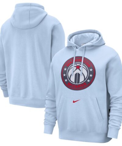 Washington Wizards Nike 2024/25 City Edition Essential Club Pullover Hoodie - Light Blue