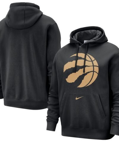 Toronto Raptors Nike 2024/25 City Edition Essential Club Pullover Hoodie - Black