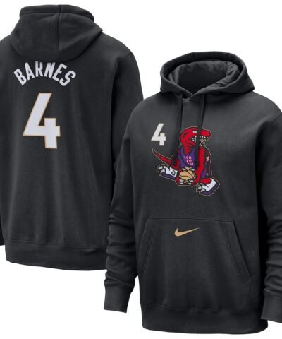 Scottie Barnes Toronto Raptors Nike 2024/25 City Edition Name & Number Pullover Hoodie - Black