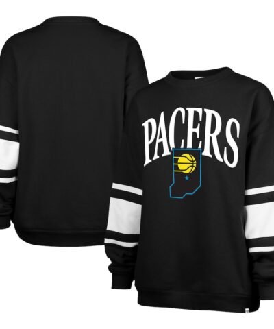 Indiana Pacers '47 Women's 2024/25 City Edition Steadfast Paneled Pullover Sweatshirt - Black