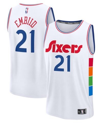 Joel Embiid Philadelphia 76ers Fanatics 2024/25 Fast Break Player Jersey - City Edition - White