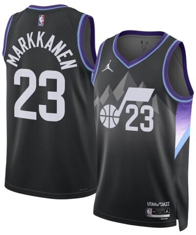 Lauri Markkanen Utah Jazz Jordan Brand Unisex 2024/25 Swingman Jersey - Statement Edition - Black
