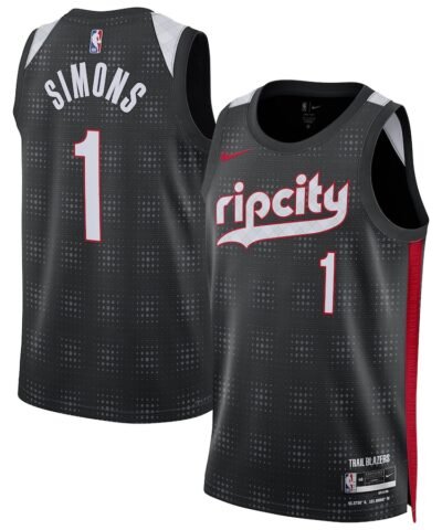 Anfernee Simons Portland Trail Blazers Nike Unisex 2024/25 Swingman Player Jersey - City Edition - Black
