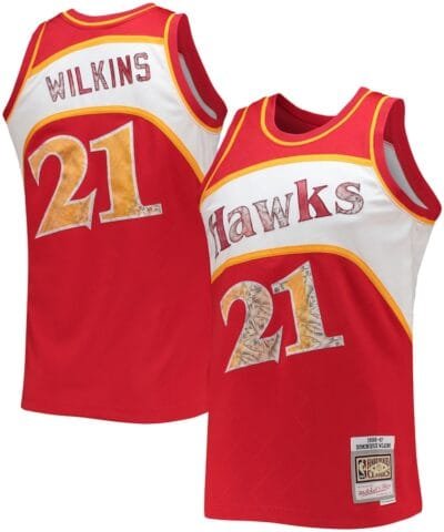 Dominique Wilkins Atlanta Hawks Mitchell & Ness 1986/87 Hardwood Classics NBA 75th Anniversary Diamond Swingman Jersey - Red
