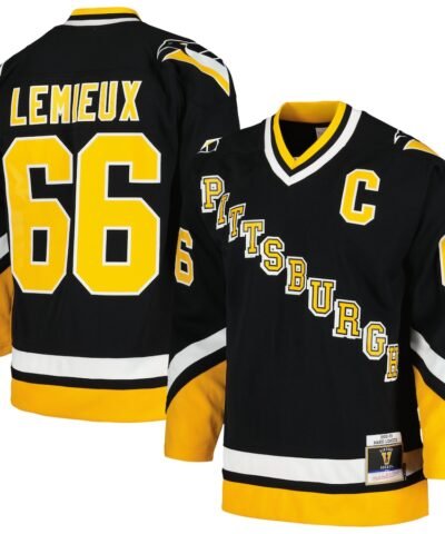 Mario Lemieux Pittsburgh Penguins Mitchell & Ness  1992/93 Blue Line Player Jersey - Black