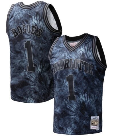 Muggsy Bogues Charlotte Hornets Mitchell & Ness Hardwood Classics 1992/93 Tie-Dye Swingman Jersey - Black