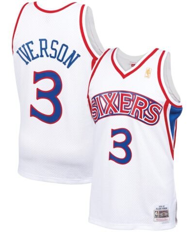 Allen Iverson Philadelphia 76ers Mitchell & Ness 1996/97 Hardwood Classics Swingman Jersey - White