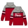 New Jersey Devils Head Coach Pullover Hoodie - Red/Gray