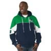Vancouver Canucks Starter Power Forward Full-Zip Hoodie - Navy/Green