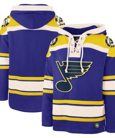 St. Louis Blues '47 Superior Lacer Pullover Hoodie - Blue