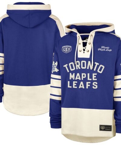 Toronto Maple Leafs '47 Blue Line Heritage Lacer Pullover Hoodie - Blue