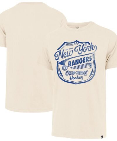 New York Rangers '47 Poke Check Franklin T-Shirt - Cream
