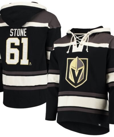 Mark Stone Vegas Golden Knights '47 Player Name & Number Lacer Pullover Hoodie - Black