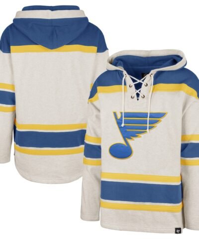 St. Louis Blues '47 Rockaway Lace-Up Pullover Hoodie - Oatmeal