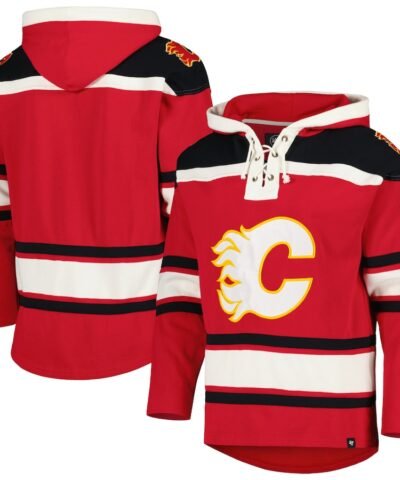 Calgary Flames '47 Superior Lacer Pullover Hoodie - Red