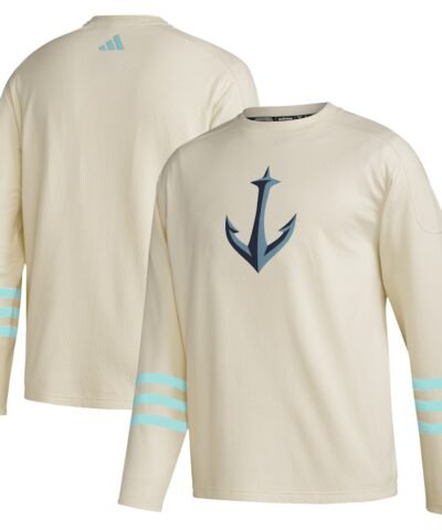 Seattle Kraken adidas AEROREADY Pullover Sweater - Khaki