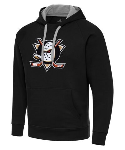 Anaheim Ducks Antigua Big & Tall Victory Pullover Hoodie - Black