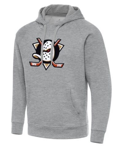 Anaheim Ducks Antigua Big & Tall Victory Pullover Hoodie - Heather Gray