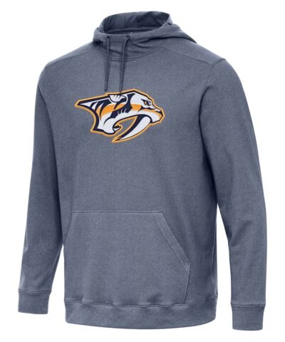 Nashville Predators Antigua Cloud Pullover Hoodie - Heather Navy