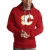 Calgary Flames Antigua Logo Victory Pullover Hoodie - Red