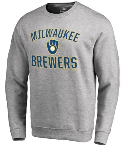 Milwaukee Brewers Victory Arch Pullover Sweatshirt - Ash