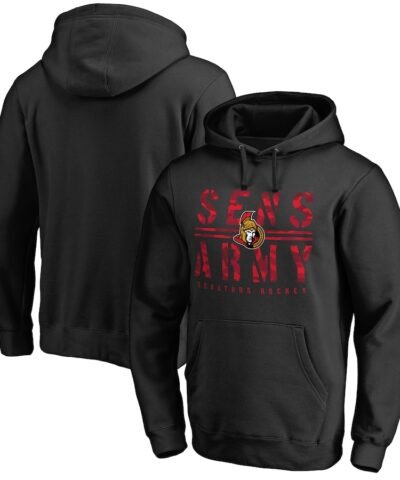 Ottawa Senators Hometown Collection Sens Army Pullover Hoodie - Black